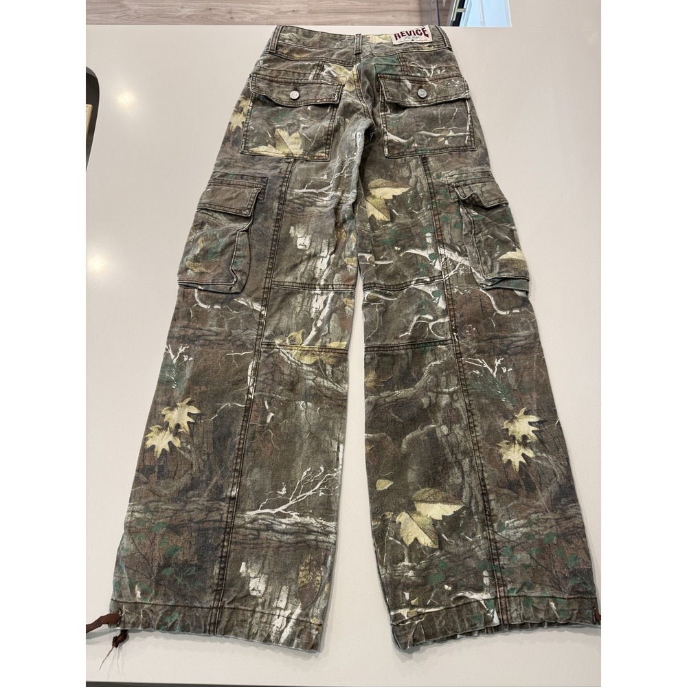 Revice Amelia Women's Camouflage Cargo Pants Size 23 Wide-Leg Cotton